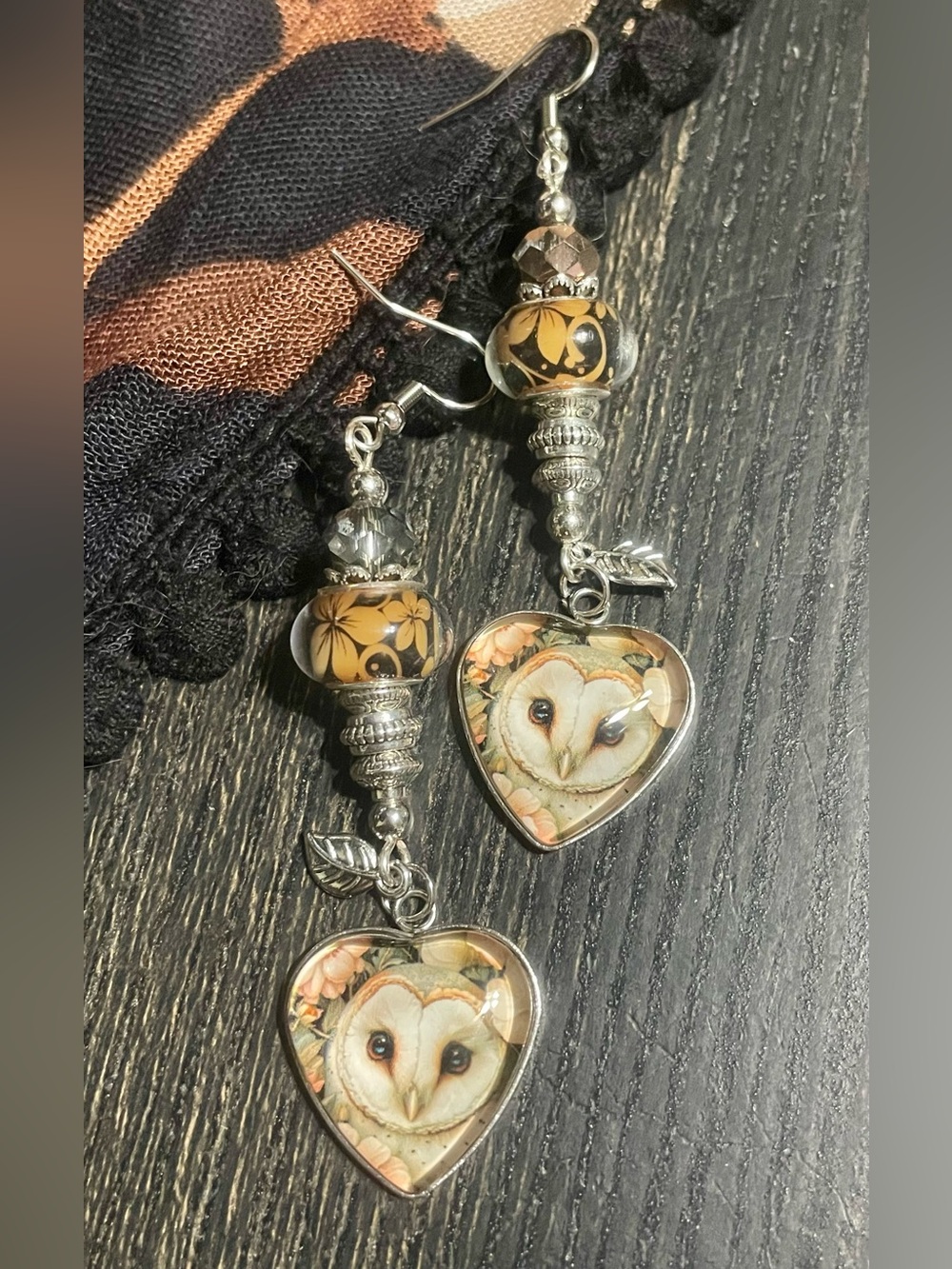 Handcrafted Barn Owl Earrings